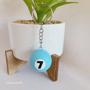 Unknown Brand Bullard Ball Number 7 Keychain NWOT Unisex Keys Collectible